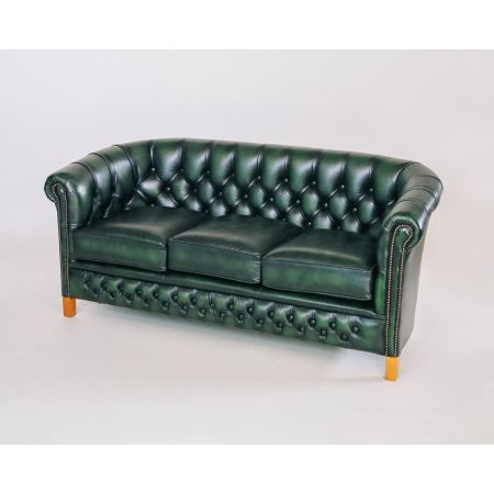 Chesterfield Ledersofa, Original englischer "Diana" 3 Sitzer