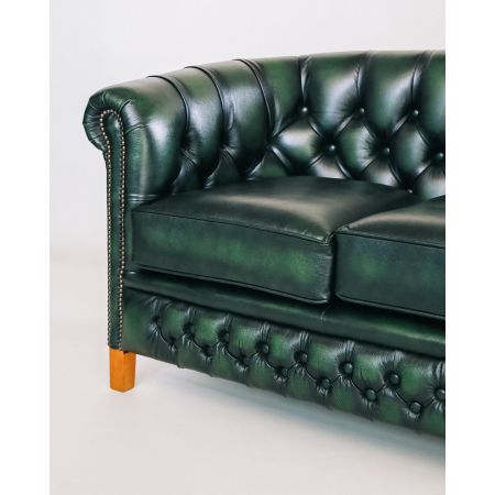 Chesterfield Ledersofa, Original englischer "Diana" 3 Sitzer