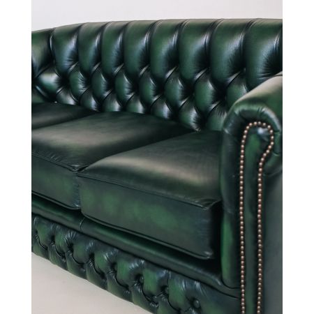 Chesterfield Ledersofa, Original englischer "Diana" 3 Sitzer