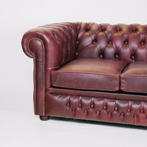 Chesterfield Schlafsofa "Austin" 3-Sitzer Original Schlafsofa englisch (Matratze: 115cm)