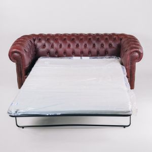 Chesterfield Schlafsofa "Austin" 3-Sitzer Original Schlafsofa englisch (Matratze: 115cm)