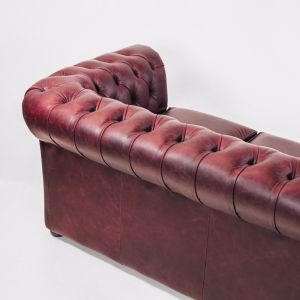 Chesterfield Schlafsofa "Austin" 3-Sitzer Original Schlafsofa englisch (Matratze: 115cm)