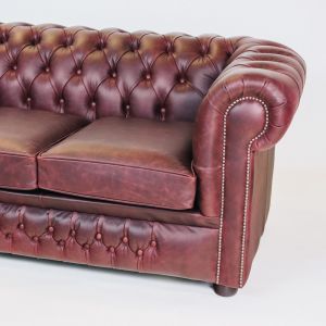 Chesterfield Schlafsofa "Austin" 3-Sitzer Original Schlafsofa englisch (Matratze: 115cm)