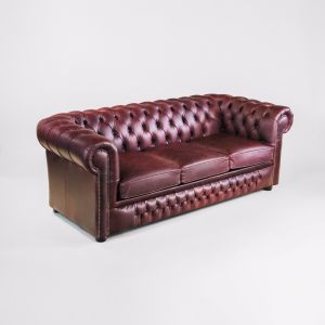 Chesterfield Schlafsofa "Austin" 3-Sitzer Original Schlafsofa englisch (Matratze: 115cm)