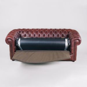 Chesterfield Schlafsofa "Austin" 3-Sitzer Original Schlafsofa englisch (Matratze: 115cm)