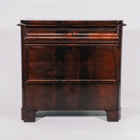 Biedermeier Mahagoni Kommode mit drei Schubladen, Sideboard