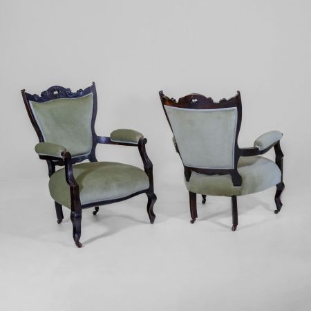 Antike Sitzgruppe, Viktorianische Sitzgarnitur, Sofa, Stühle & Armchair, 7er Satz