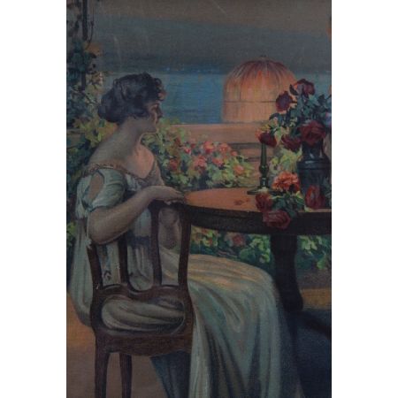 Bild 3 Frauen   2oer jahre Motiv inkl. Rahmen 