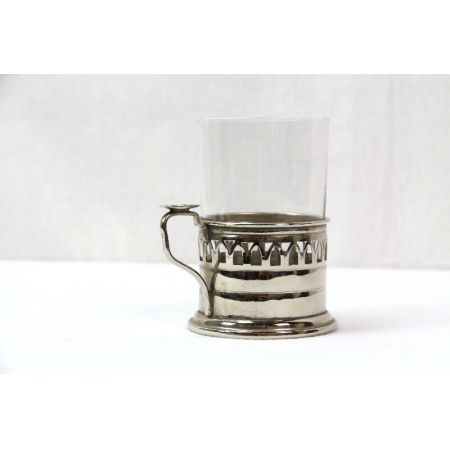 Teeglas mit filigraner Halterung victorian 1860