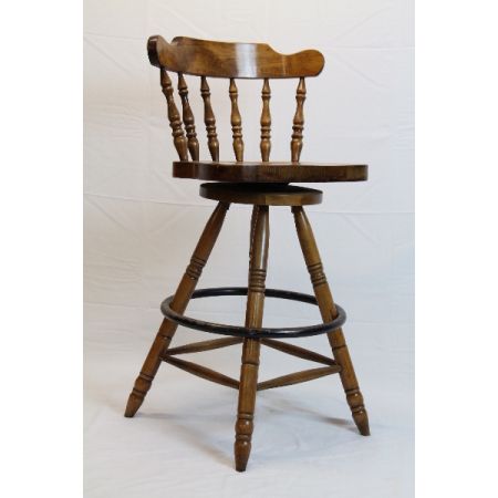 3 er Satz   Bar - Drehstühle Massivholz  Englische Pubstühle