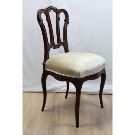 Stuhl Ballonstuhl Massiv Mahagoni  Patina