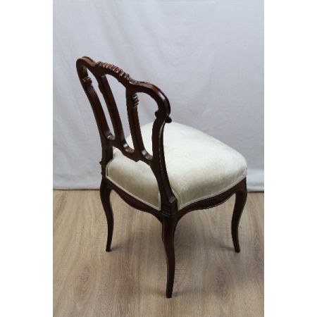 Stuhl Ballonstuhl Massiv Mahagoni  Patina