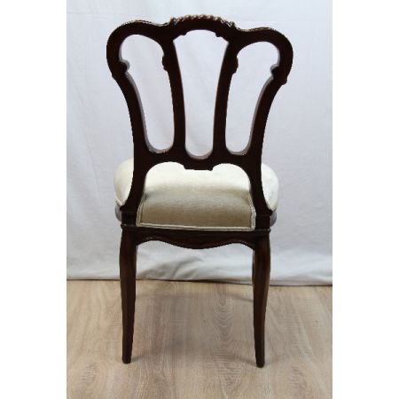 Stuhl Ballonstuhl Massiv Mahagoni  Patina