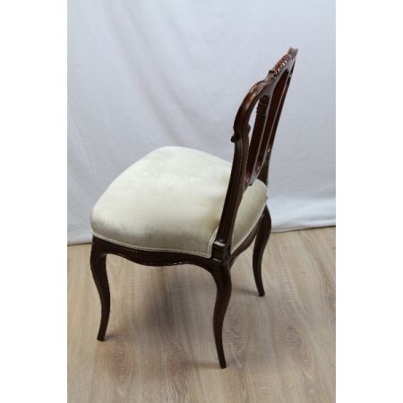 Stuhl Ballonstuhl Massiv Mahagoni  Patina