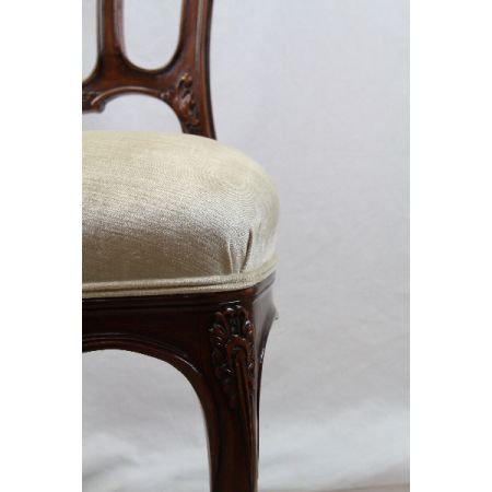 Stuhl Ballonstuhl Massiv Mahagoni  Patina