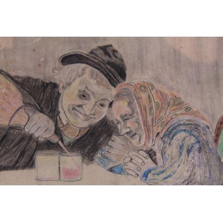 Bild "Une Bonne Bouteille" zeichnug Lito Original