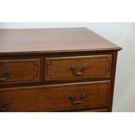 Mahagoni Kommode mit Intarsierten und fünf Schubladen, ca. 1890