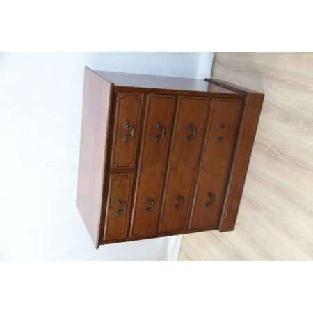 Mahagoni Kommode mit Intarsierten und fünf Schubladen, ca. 1890