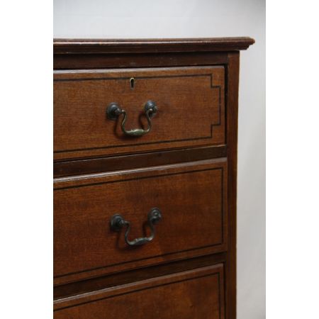 Mahagoni Kommode mit Intarsierten und fünf Schubladen, ca. 1890