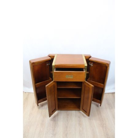 Art Deco Bar  aus Massivholz mit Messingaplikatioen  aus frankreich