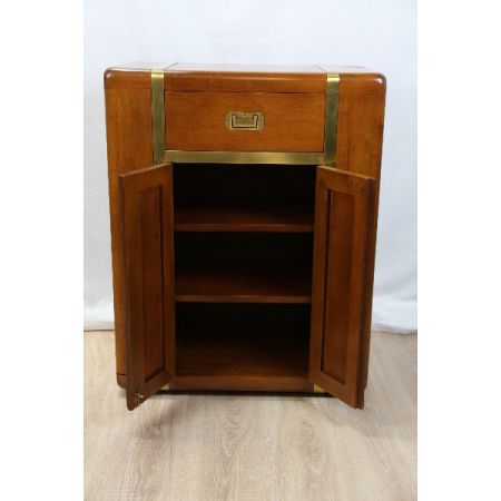 Art Deco Bar  aus Massivholz mit Messingaplikatioen  aus frankreich