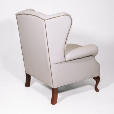 Chesterfield Ohrensessel "Windsor Wing Chair" in Beige, aus robustem Leder