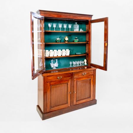 Two Door Bookcase, Bücherschrank, Vitrine, Antik