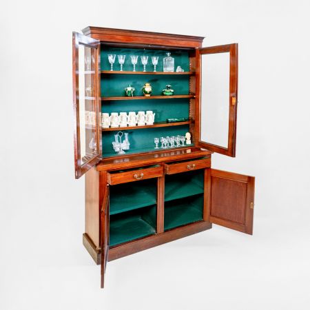 Two Door Bookcase, Bücherschrank, Vitrine, Antik
