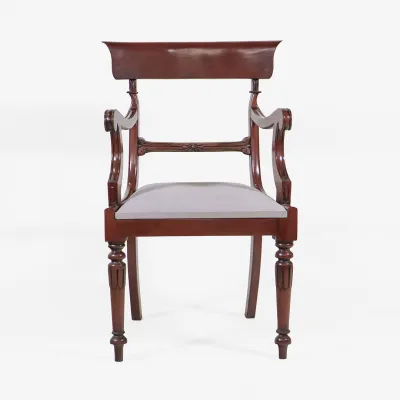 Armchair aus massivem Mahagoni im viktorianischen Stil