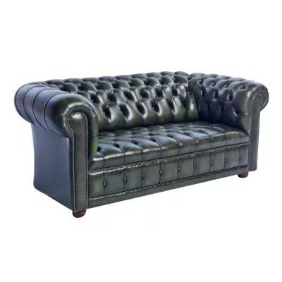 "London Buttonseat Classic" 3-Sitzer Original englisches Chesterfield Sofa