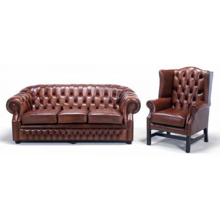 Chesterfield Sofa "Livingston" 3-Sitzer Original englisch