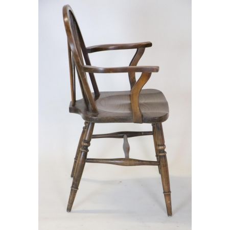 Windsor Wheelback Chair, Massivholz Eiche, Antik