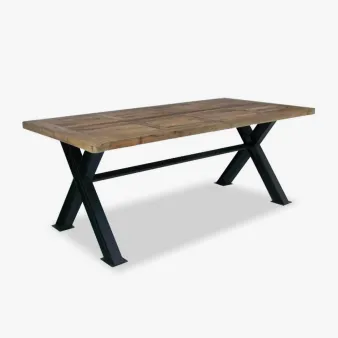 Vintage Esstisch aus Holz – Vintage Tisch im Retro Design als Esstisch Retro für Esszimmer und Küche