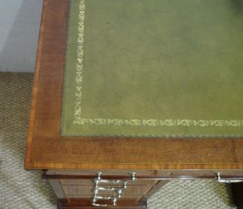 Edwardianischer englischer Mahagoni Schreibtisch original antik ca 1900