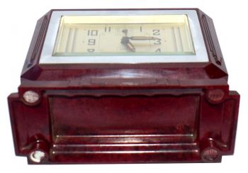 Französische Antike Art Deco Bakelit Uhr ca. 1930