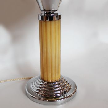 Antike Art Deco Tischlampen Bakelit Chrom englisch ca 1930
