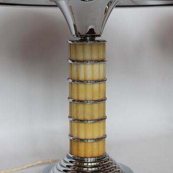 Antike Art Deco Tischlampen Chrom Bakelit englisch ca 1930