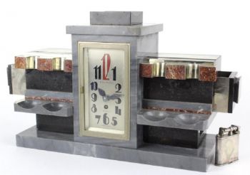 Englische Antike Art Deco Alfred Dunhill Pfeifenständer Uhr ca. 1930
