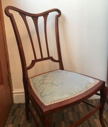 Edwardianischer Mahagoni Stuhl antik englisch ca 1890