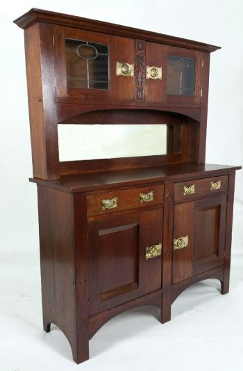 Arts and Crafts Sideboard Eiche antik ca 1870