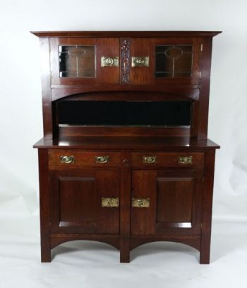 Arts and Crafts Sideboard Eiche antik ca 1870
