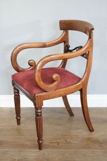 Regency Mahagoni Esszimmer Stühle antik englisch ca 1790