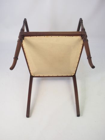 Edwardianischer Antiker Englischer Mahagoni Stuhl mit Armlehne ca. 1900