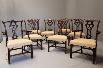 Antike Mahagoni Esszimmer Stühle englisch ca 