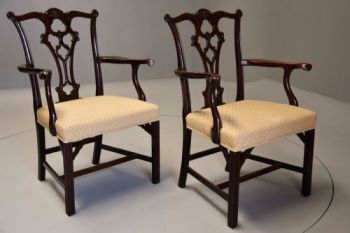 Antike Mahagoni Esszimmer Stühle englisch ca 