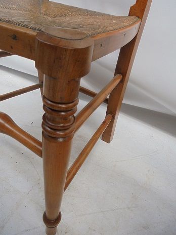 8 Antike Englische Obstbaumholz Stühle ca. 1880