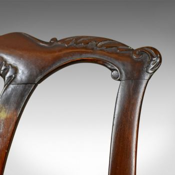 6 Viktorianische Antike Englische Stühle im Chippendale Stil ca. 1900