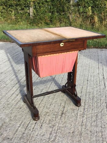 Antiker viktorianischer Palisander Spieltisch englisch ca 1850