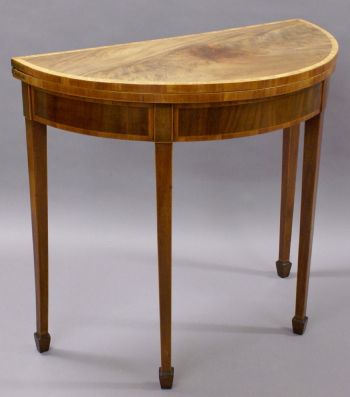 Georgianischer original antiker Edelholz Spieltisch englisch ca. 1790