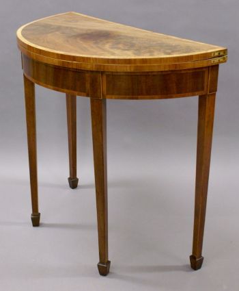 Georgianischer original antiker Edelholz Spieltisch englisch ca. 1790